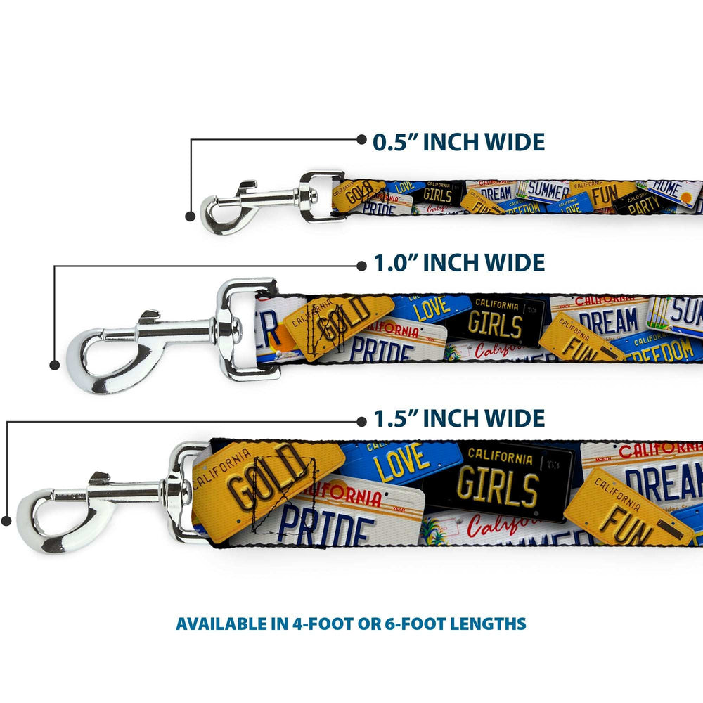 Dog Leash - Cali License Plates Stacked - Buckle-Down - Flyclothing LLC