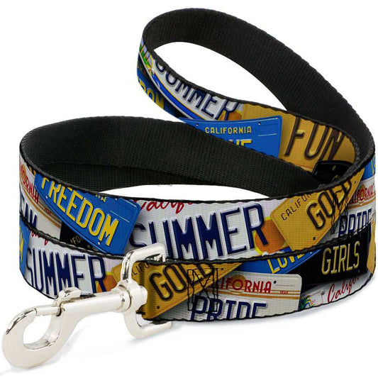 Dog Leash - Cali License Plates Stacked - Buckle-Down - Flyclothing LLC