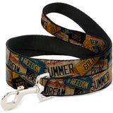 Dog Leash - Cali License Plates Stacked Vintage - Buckle-Down - Flyclothing LLC