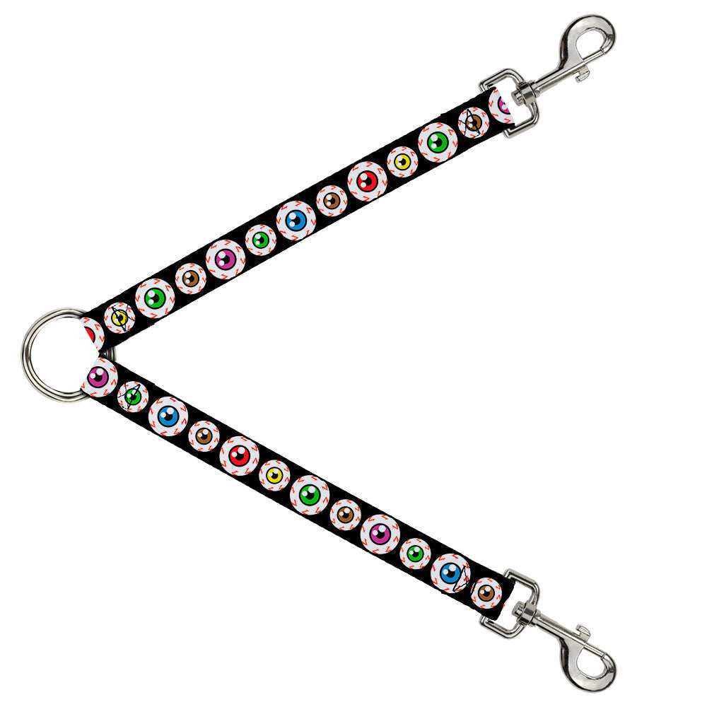 Dog Leash Splitter - Eyeballs Black/Multi Color - Buckle-Down - Flyclothing LLC