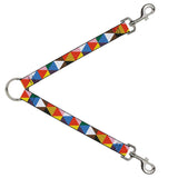 Dog Leash Splitter - Geometric Triangle Blocks Multi Color - Buckle-Down - Flyclothing LLC