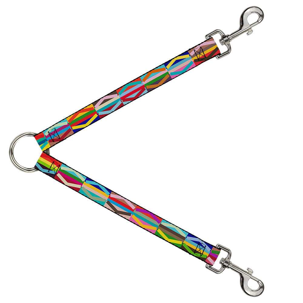 Dog Leash Splitter - Geometric10 Multi Color - Buckle-Down - Flyclothing LLC