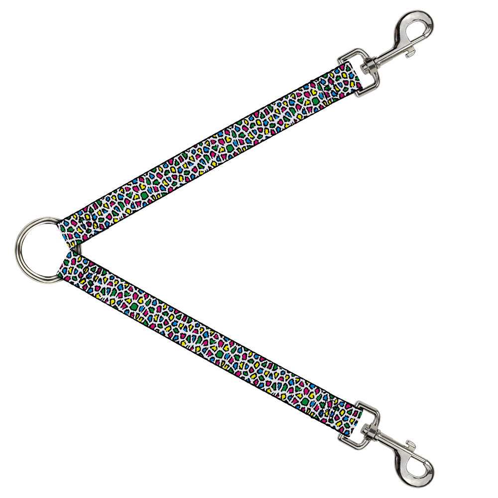 Dog Leash Splitter - Leopard White/Multi Color - Buckle-Down - Flyclothing LLC
