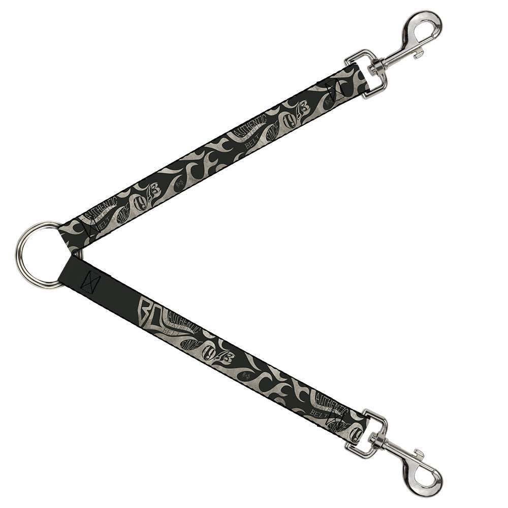 Dog Leash Splitter - BD AUTHENTIC SEATBELT BELT SINCE 1993 Flames Olive/Tan - Buckle-Down - Flyclothing LLC