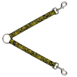 Dog Leash Splitter - BD Logo Scattered Black/Yellow - Buckle-Down - Flyclothing LLC