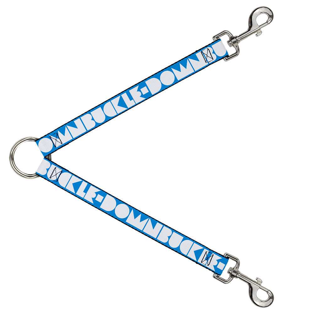 Dog Leash Splitter - BUCKLE-DOWN Shapes Turquoise/White - Buckle-Down - Flyclothing LLC