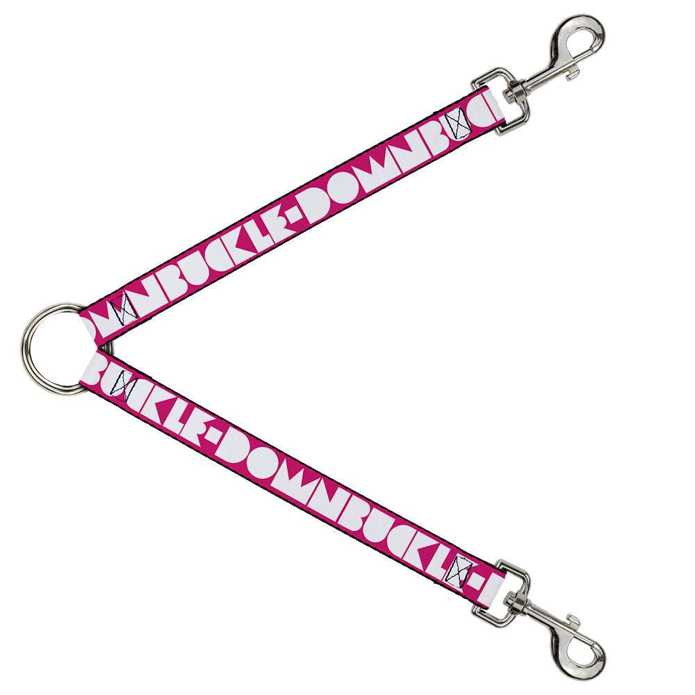 Dog Leash Splitter - BUCKLE-DOWN Shapes Hot Pink/White - Buckle-Down - Flyclothing LLC