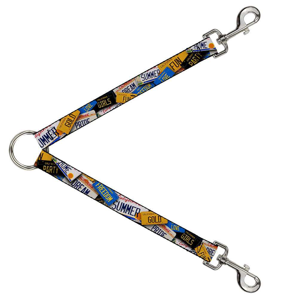Dog Leash Splitter - Cali License Plates Stacked - Buckle-Down - Flyclothing LLC
