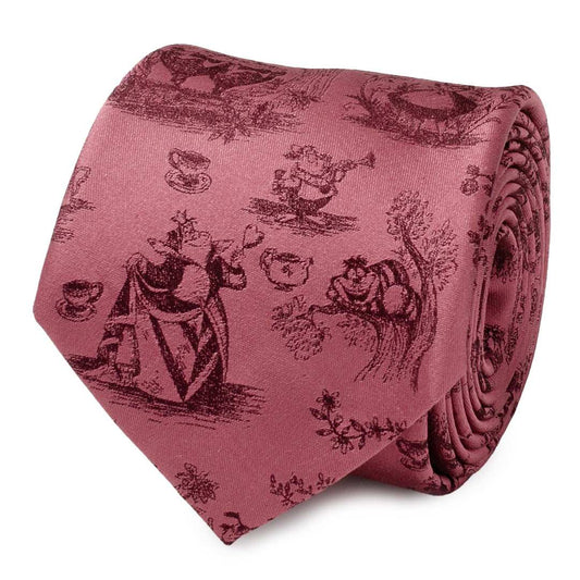 Disney Alice in Wonderland Dusty Red Men's Tie - Cufflinks.com - Flyclothing LLC