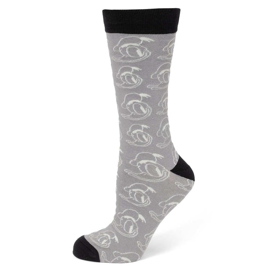 Disney Donald Duck Patterned Gray Socks and Mickey Mouse Blue Lapel Pin Gift Set - Cufflinks.com - Flyclothing LLC