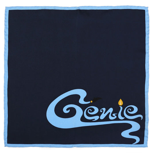 Disney Aladdin Genie Writing Pattern Pocket Square