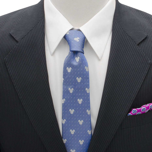 Disney Mickey Mouse Blue Pin Dot Men's Tie