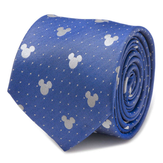 Disney Mickey Mouse Blue Pin Dot Men's Tie - Cufflinks.com - Flyclothing LLC