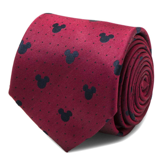 Disney Mickey Mouse Red Pin Dot Men's Tie - Cufflinks.com - Flyclothing LLC
