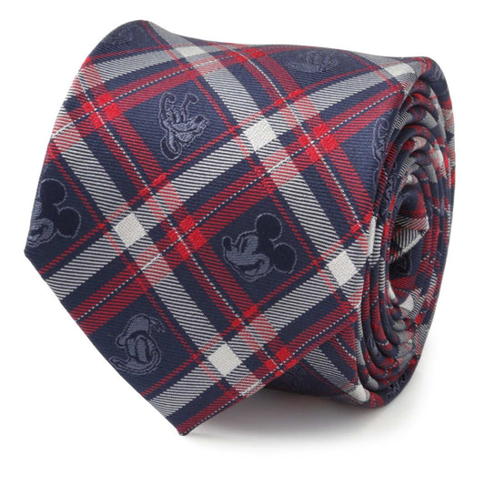 Disney Mickey and Friends Navy Plaid Men's Tie - Cufflinks.com - Flyclothing LLC
