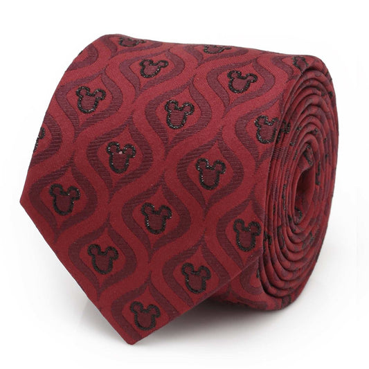 Disney Mickey Mouse Holiday Metallic Black Silk Men's Tie - Cufflinks.com - Flyclothing LLC