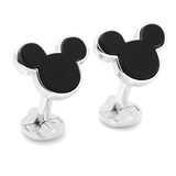 Disney Mickey Mouse Sterling Silver and Onyx Cufflinks - Cufflinks.com - Flyclothing LLC
