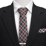 Disney Mickey Mouse Holiday Gray Plaid Silk Men's Tie - Cufflinks.com - Flyclothing LLC