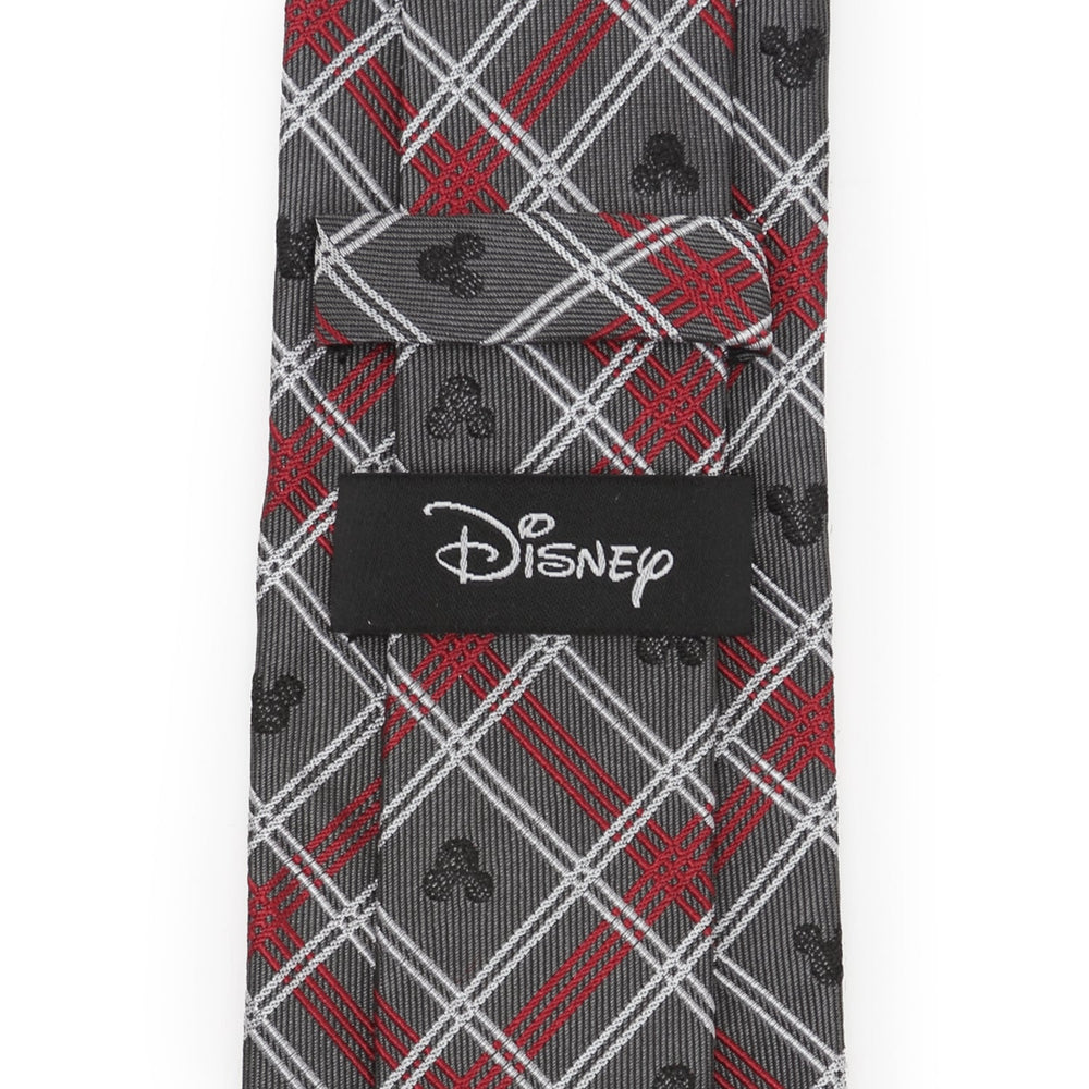 Disney Mickey Mouse Holiday Gray Plaid Silk Men's Tie - Cufflinks.com - Flyclothing LLC
