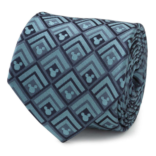 Disney Mickey Mouse Diamond Teal Men's Tie - Cufflinks.com - Flyclothing LLC