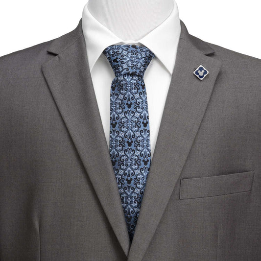 Disney Mickey Mouse Damask Tile Blue Men's Tie - Cufflinks.com - Flyclothing LLC