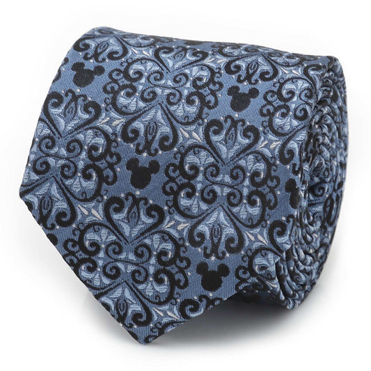 Disney Mickey Mouse Damask Tile Blue Men's Tie - Cufflinks.com - Flyclothing LLC