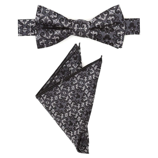 Disney Mickey Mouse Damask Pocket Square and Bow Tie Gift Set - Cufflinks.com - Flyclothing LLC