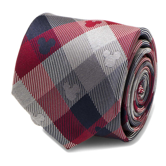 Disney Mickey Mouse Red and Blue Plaid Men's Tie - Cufflinks.com - Flyclothing LLC