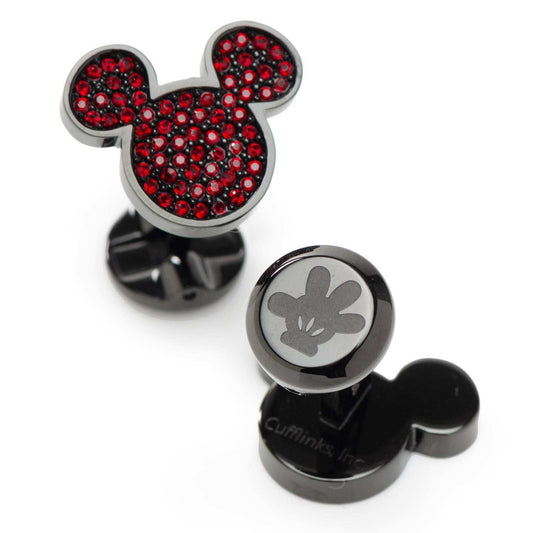 Disney Mickey Mouse Maroon Crystal Cufflinks - Cufflinks.com - Flyclothing LLC