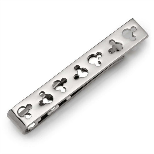Disney Mickey Mouse Silhouette Cutout Silver Tie Bar - Cufflinks.com - Flyclothing LLC