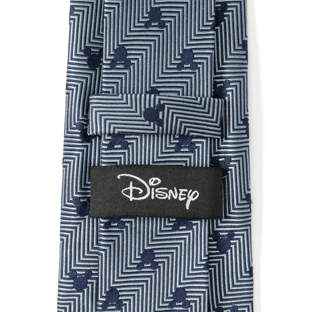 Disney Mickey Mouse Silhouette Blue Herringbone Men's Tie - Cufflinks.com - Flyclothing LLC
