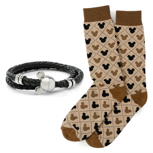 Disney Mickey Mouse Silhouette Sock and Bracelet Gift Set - Cufflinks.com - Flyclothing LLC