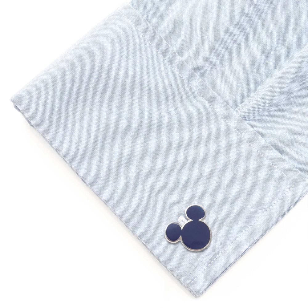 Disney Mickey Mouse Silhouette Blue Cufflinks - Cufflinks.com - Flyclothing LLC