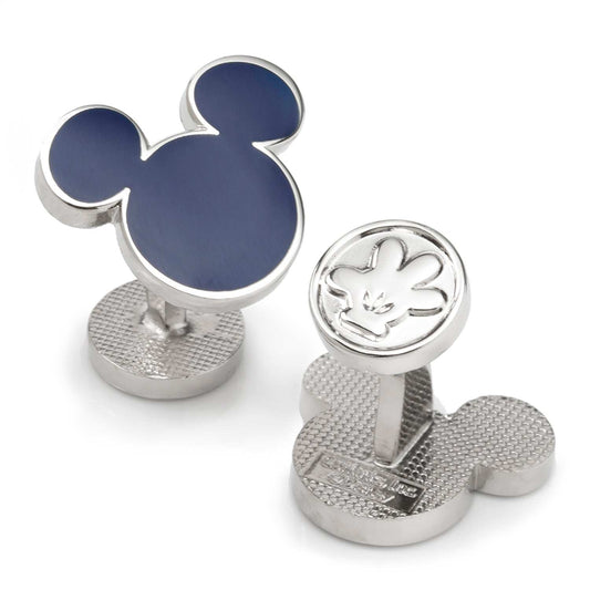 Disney Mickey Mouse Silhouette Blue Cufflinks - Cufflinks.com - Flyclothing LLC