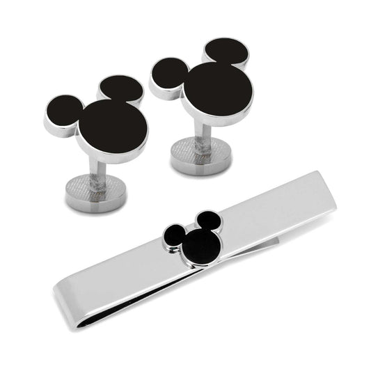 Disney Mickey Mouse Silhouette Cufflinks and Tie Bar Gift Set - Cufflinks.com - Flyclothing LLC