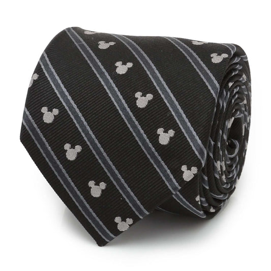 Disney Mickey Mouse Stripe Black Men's Tie - Cufflinks.com - Flyclothing LLC