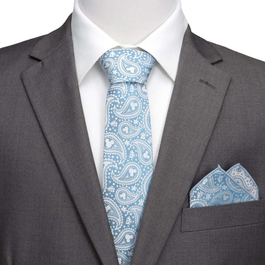 Disney Mickey Mouse Teal Paisley Men's Tie - Cufflinks.com - Flyclothing LLC