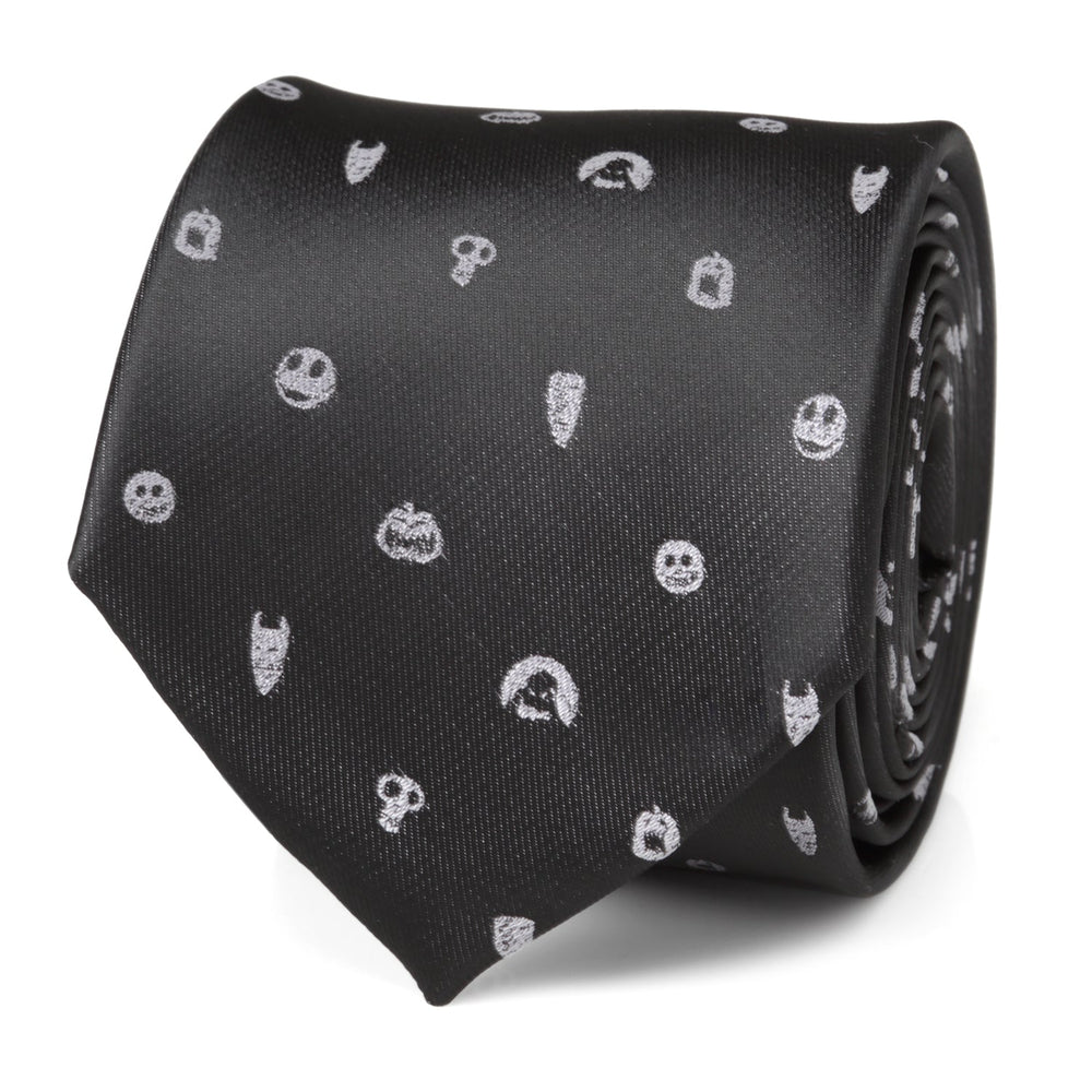 Disney The Nightmare Before Christmas Black Gray Men's Tie - Cufflinks.com - Flyclothing LLC