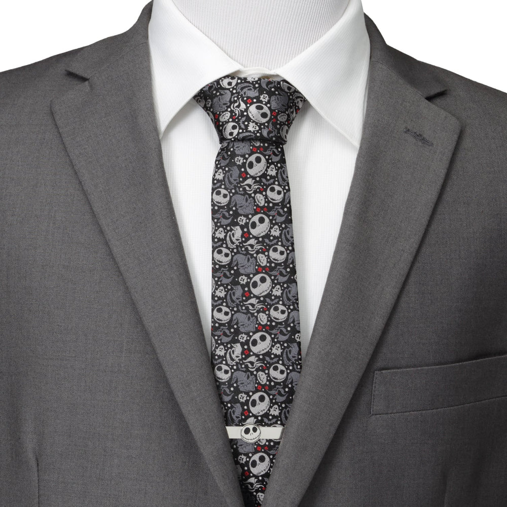 Disney The Nightmare Before Christmas Black Gray Pattern Men's Tie - Cufflinks.com - Flyclothing LLC