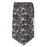 Disney The Nightmare Before Christmas Black Gray Pattern Men's Tie - Cufflinks.com - Flyclothing LLC