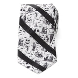 Disney The Nightmare Before Christmas Striped Black Men's Tie