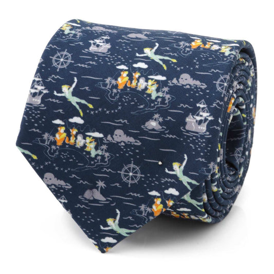 Disney Peter Pan Flying Blue Men's Tie - Cufflinks.com - Flyclothing LLC