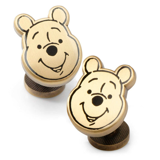 Disney Winnie the Pooh Face Gold Cufflinks - Cufflinks.com - Flyclothing LLC