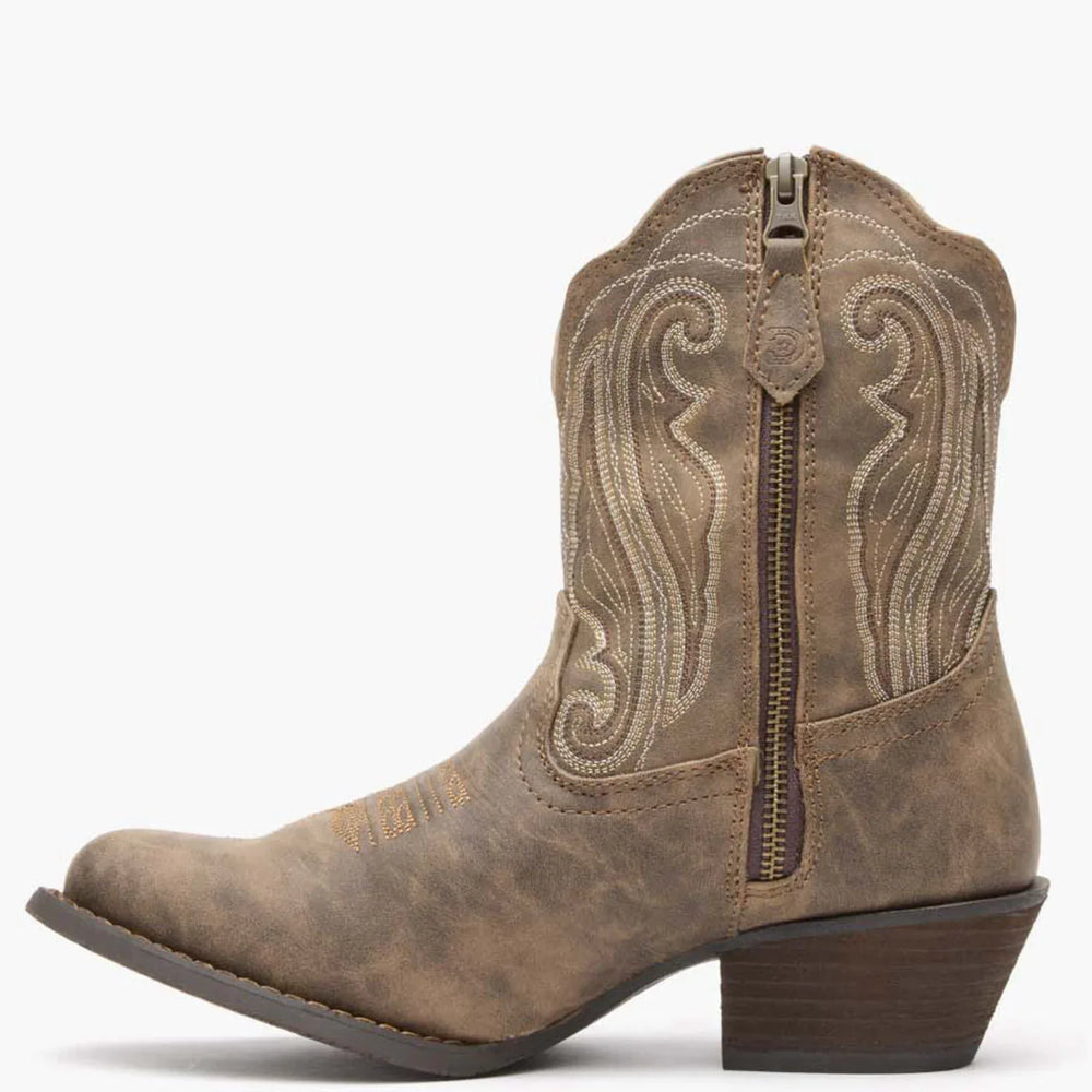 Crush by Durango® Women's Distressed Shortie Western Boot - Durango - Flyclothing LLC