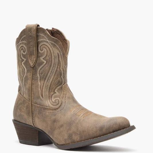 Crush by Durango® Women's Distressed Shortie Western Boot - Durango - Flyclothing LLC
