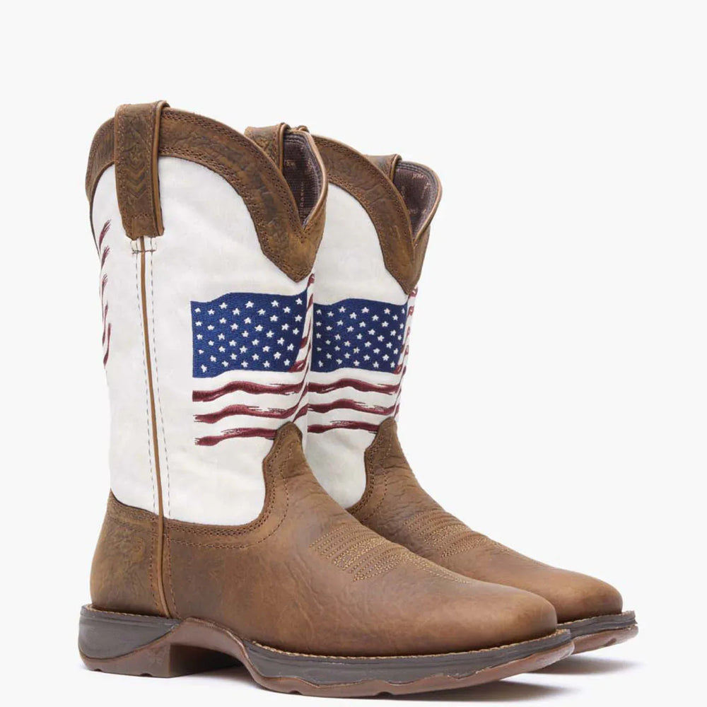 Lady Rebel by Durango® Women's Distressed Flag Embroidery Western Boot - Durango - Flyclothing LLC