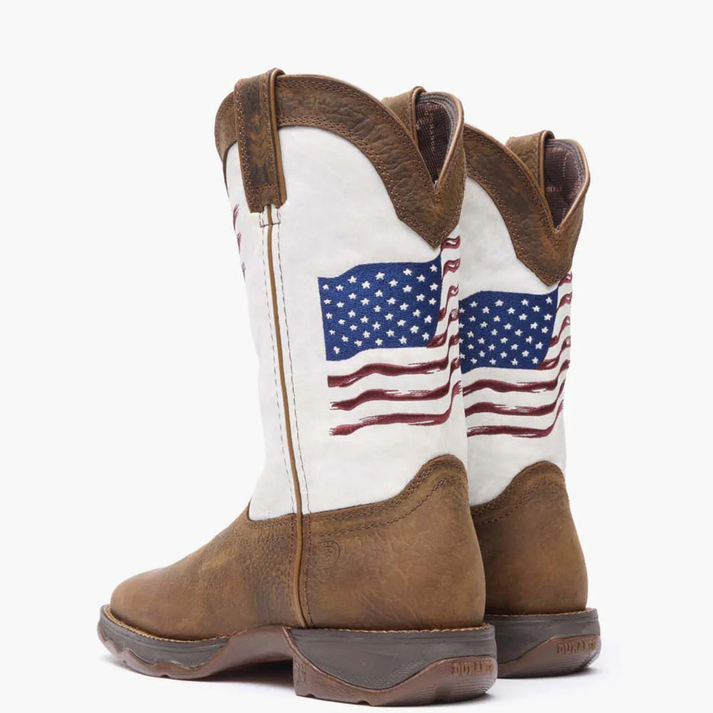 Lady Rebel by Durango® Women's Distressed Flag Embroidery Western Boot - Durango - Flyclothing LLC