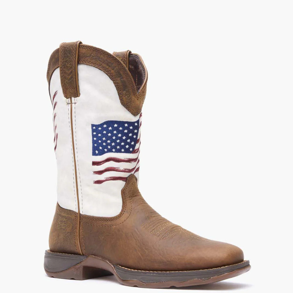 Lady Rebel by Durango® Women's Distressed Flag Embroidery Western Boot - Durango - Flyclothing LLC