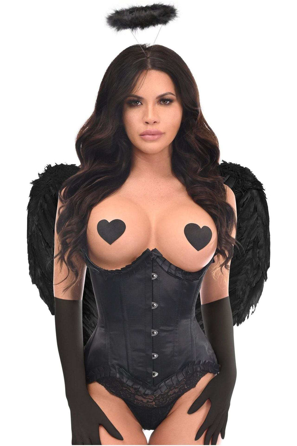 Daisy Corsets Top Drawer 4 PC Pin-Up Dark Angel Corset Costume - Daisy Corsets - Flyclothing LLC