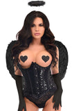 Daisy Corsets Top Drawer 4 PC Pin-Up Dark Angel Corset Costume - Daisy Corsets - Flyclothing LLC